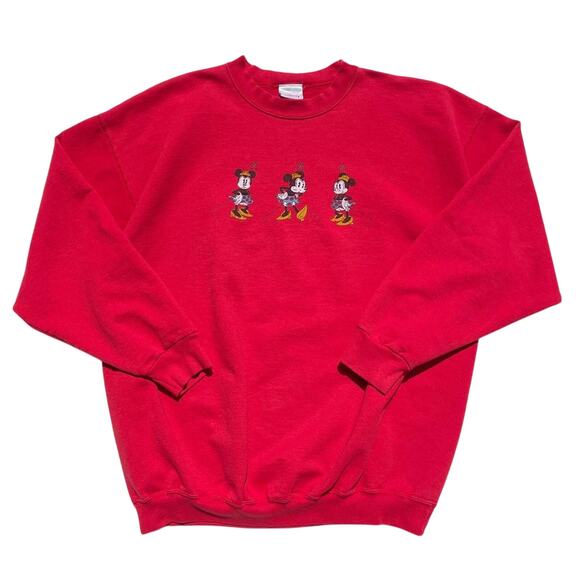 Vintage Disney Minnie Mickey Mouse Impatient Angry Red Crewneck Size XL - Picture 1 of 6